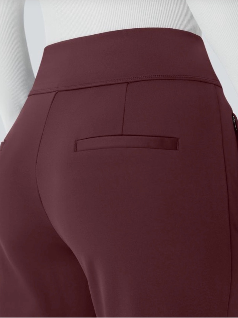 HALARA Wide-Leg Red Mahogany Pull-On Pants M/ Reg - Picture 3 of 13